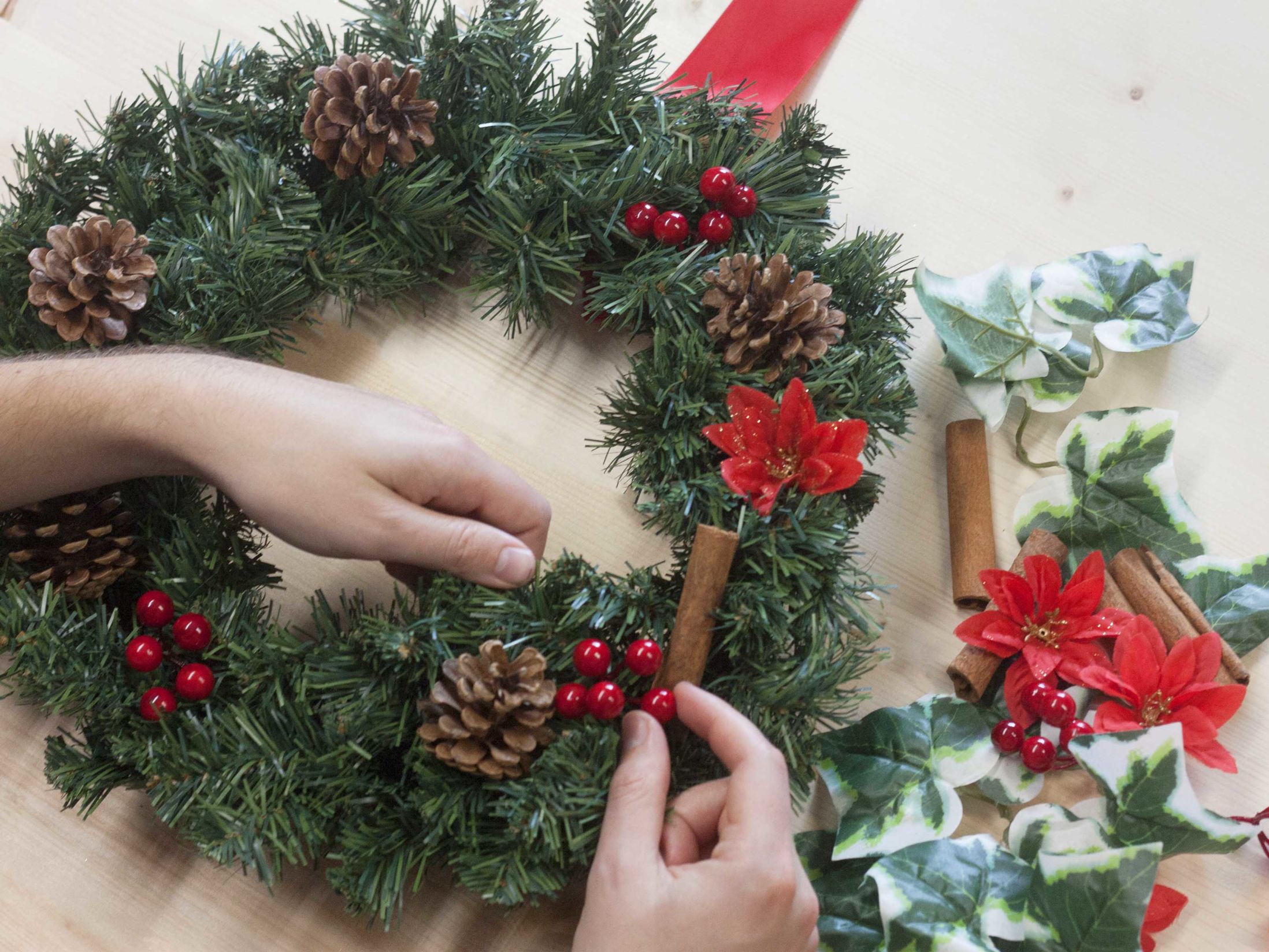 Christmas Wreath Making Team Building Event