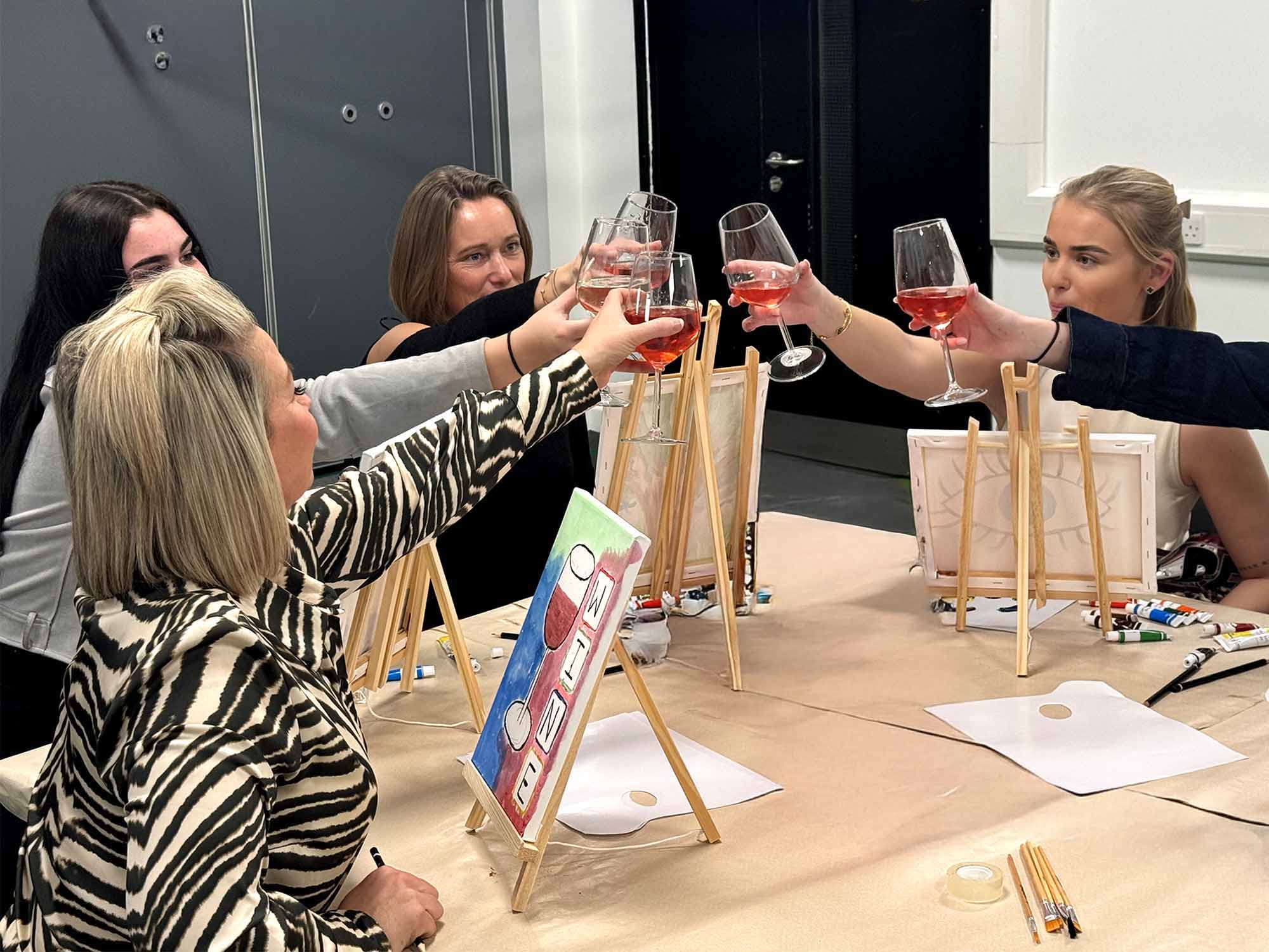 Festive Paint and Sip Party